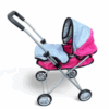 COCHE PARA MUÑECAS ROSADO